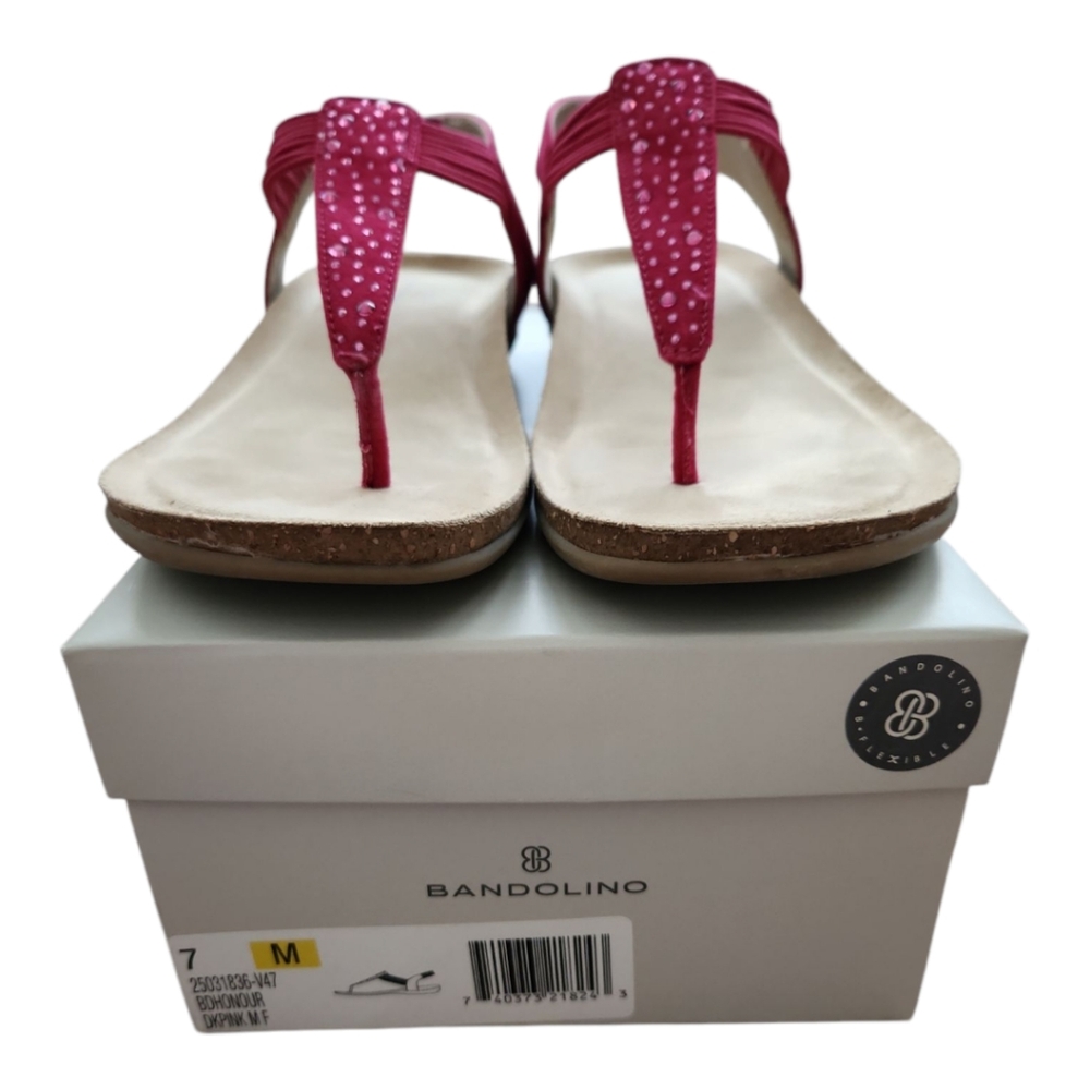 Bandolino Pink Glittery Thong Sandals